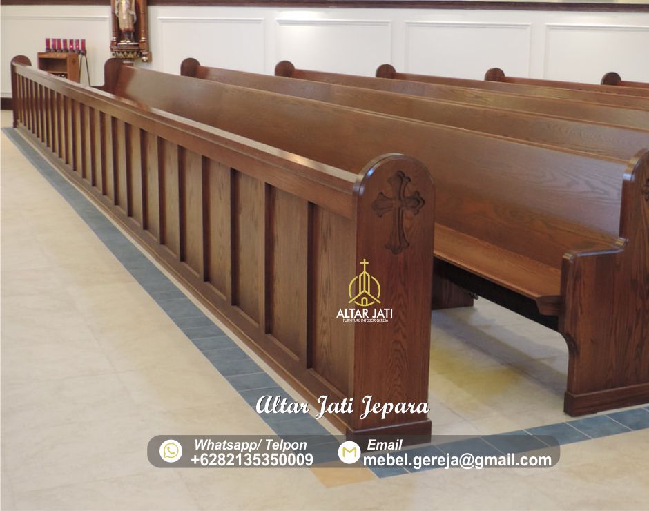 Sekat Bangku Gereja Jati Minimalis, jual pembatas gereja, harga penyekat bangku gereja, pembatas kursi gereja, penyekat kursi gereja minimalis, bangku gereja jati minimalis